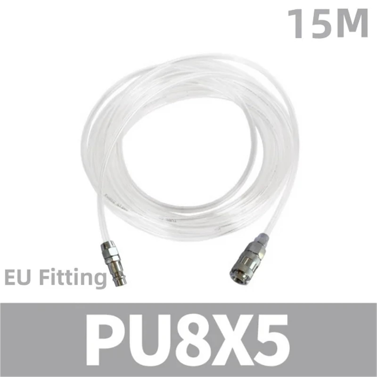 Tubo neumático recto de 8 x 5 mm, UE SP20 PP20, rojo, azul, blanco, 5 m, 10 m, 15 (blanco, 15 metros de UE)