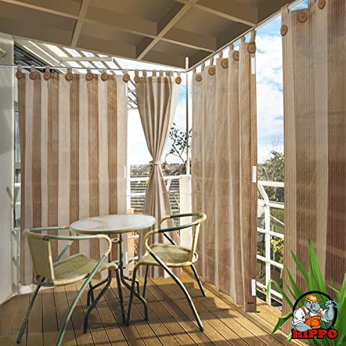 Image of HIPPO HDPE 230 GSM Outdoor Loop Curtain (Persian-Beige, 3FTX4.5FT, Pack of 2)