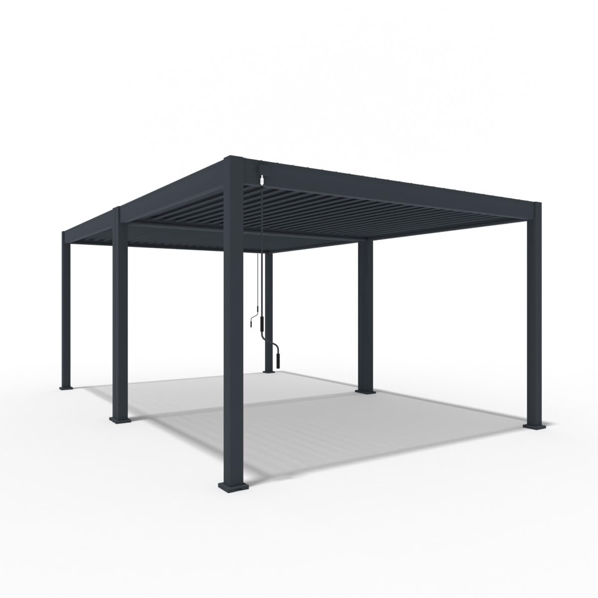 Weide Classic Pergola Aluminium freistehend 4 x 6 M Lamellendach Anthrazit Anthrazit
