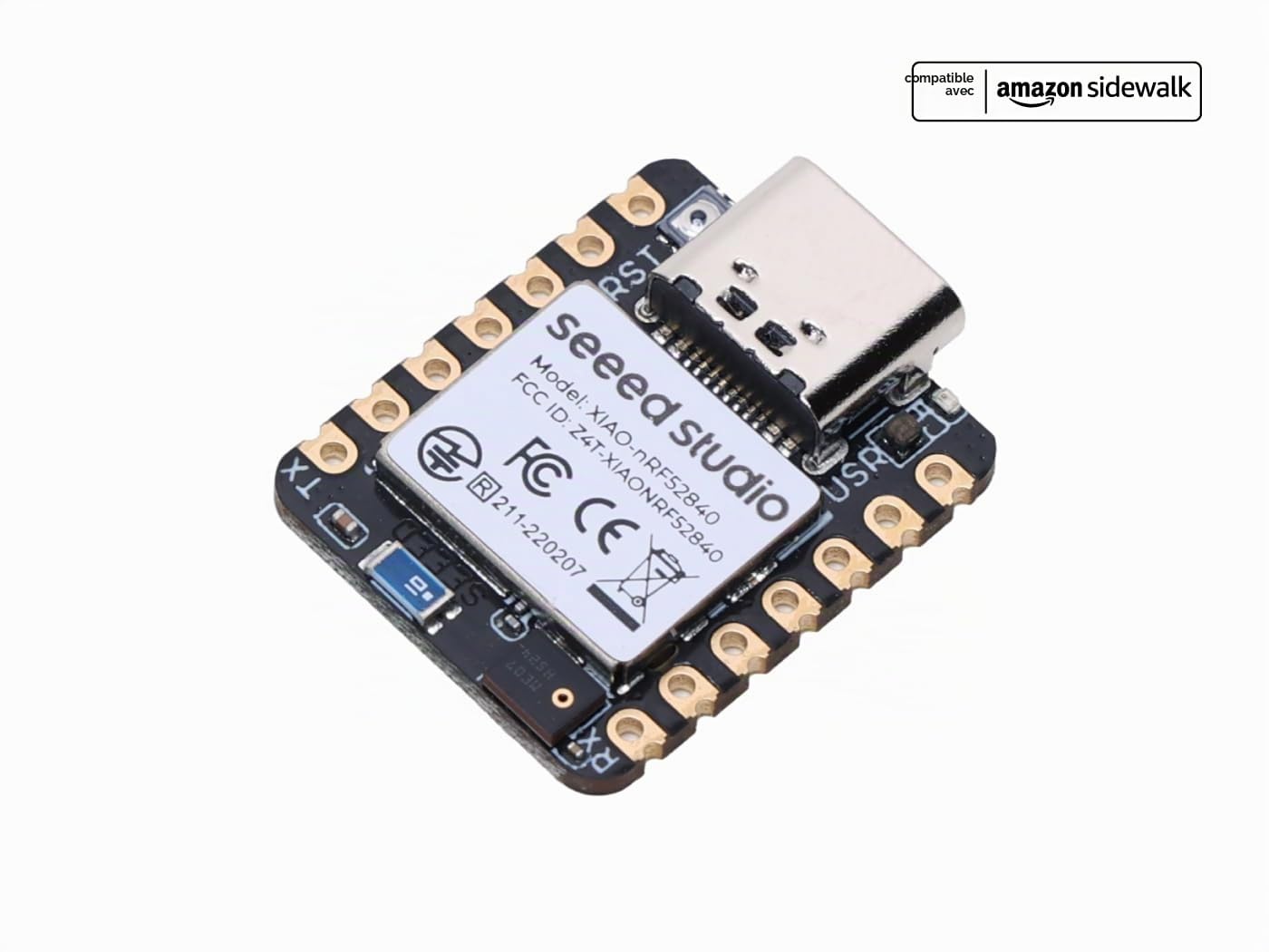Seeed Studio XIAO BLE Sense nRF52840 – Prend en Charge Arduino/MicroPython/CircuitPython – Bluetooth 5.0 NFC avec antenne intégrée, microcontrôleur avec IMU 6 Axes et Microphone PDM