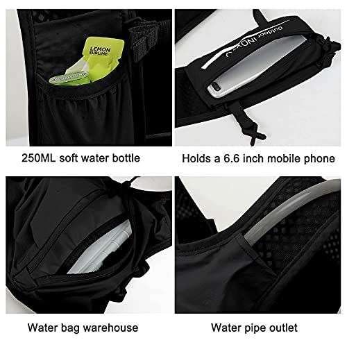 Image of INOXTO Running Hydration Vest Backpack,Lightweight Insulated Pack with 1.5L Water Bladder Bag Daypack for Hiking Trail Running Cycling Race Marathon for Women Men
