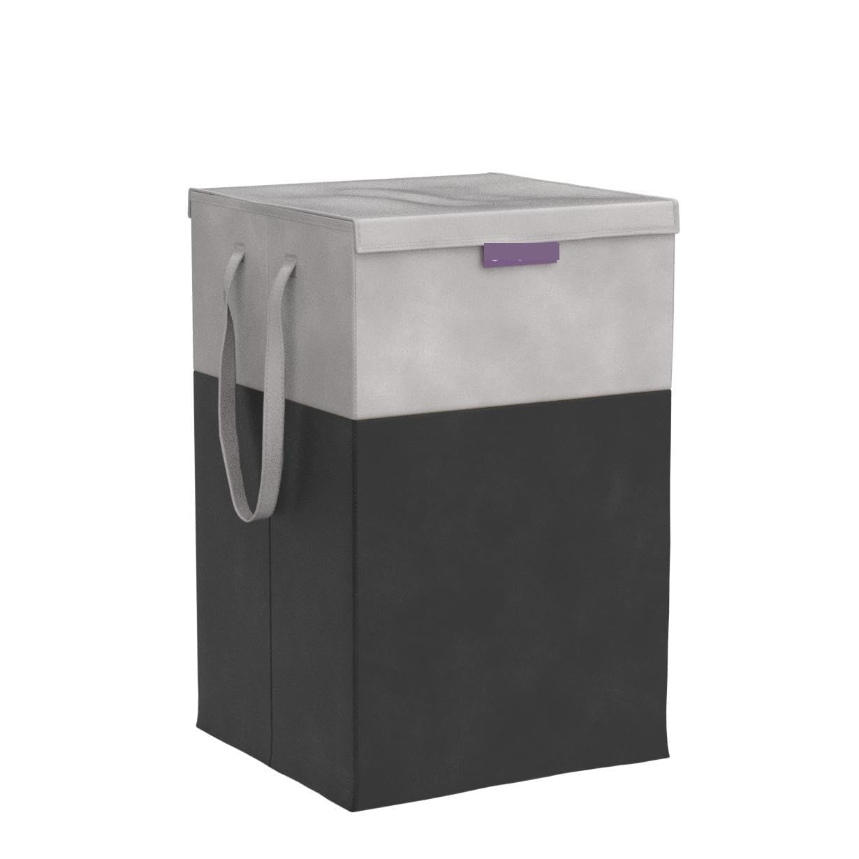 75L Folding Laundry Basket, Large Laundry Hamper With Lid & Handles, Collapsible Freestanding Clothes Hamper, Storage Basket for Bedroom, Bathroom, Dorm (Black)-image-30