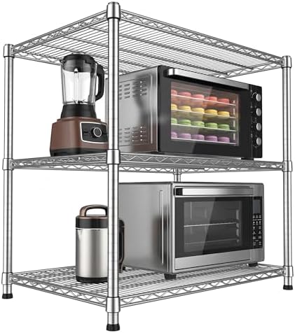 24"Depth Metal Wire Shelving Unit Storage Shelves Adjustable Kitc...