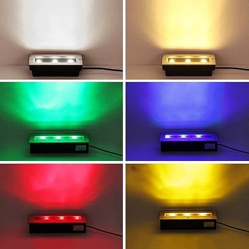Miniatura 7 de Luces LED de tierra para paisaje, luces enterradas al aire libre, foco de suelo empotrado LED rectangular luz subterránea lámpara de pie para jardín