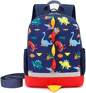 Cosyres Kids Dinosaur Backpack Boys Toddler Bag Backpack Rucksack (Navy(Size:L))