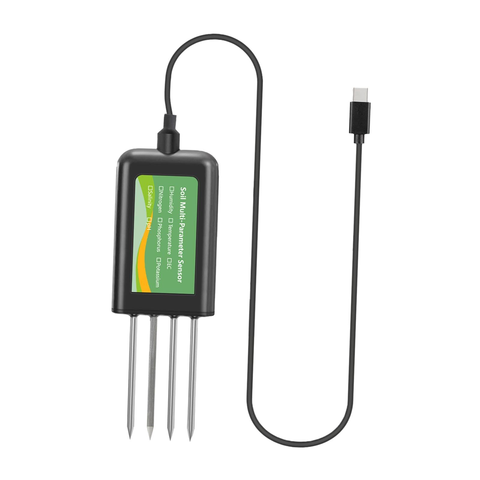 Medidor de Humedad Del Suelo, Higrómetro Digital, Medidor de Temperatura, Humedad Y PH para Uso en Exteriores.