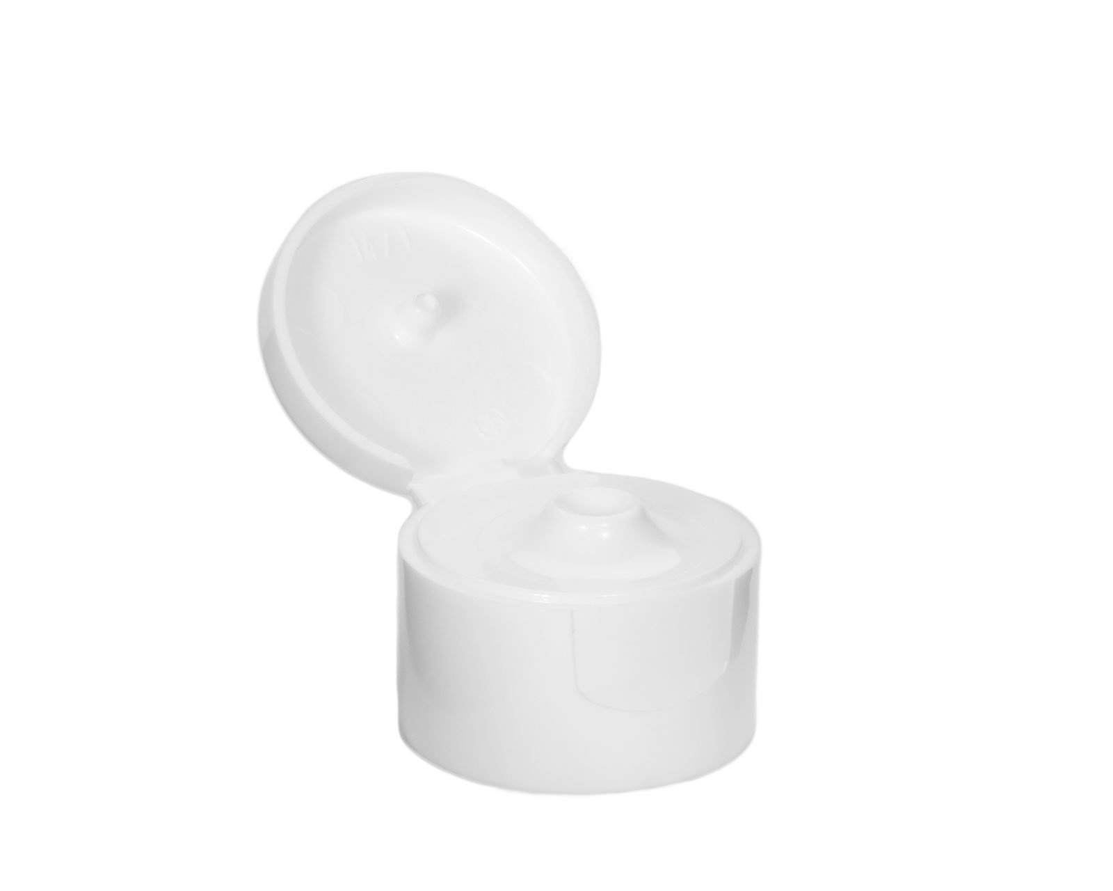 Octopus 5 Plastikflaschen 250 ml rund aus HDPE, natur, G25, Klappscharnierverschluss aus PP weiss