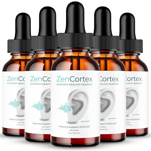 IDEAL PERFORMANCE Zencortex Tinnitus Relief for Ringing Ears Drops Zencortex Ring Clear Tinnitus Drops Tinnitus Treatment Supplement Ear Ringing Relief Tinnitus Zen Cortex Reviews (5 Pack)