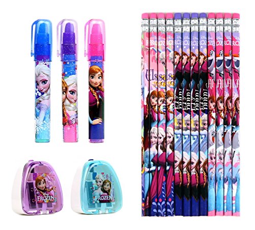 Disney Frozen Elsa and Anna Kids Stationery Set (17 Pcs)