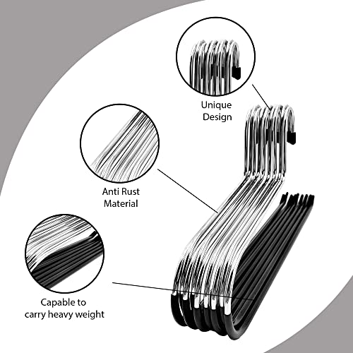 image for HomeRoots BuyDBest -Stainless Steel Hanger Set of 9, Heavy Duty Hanger