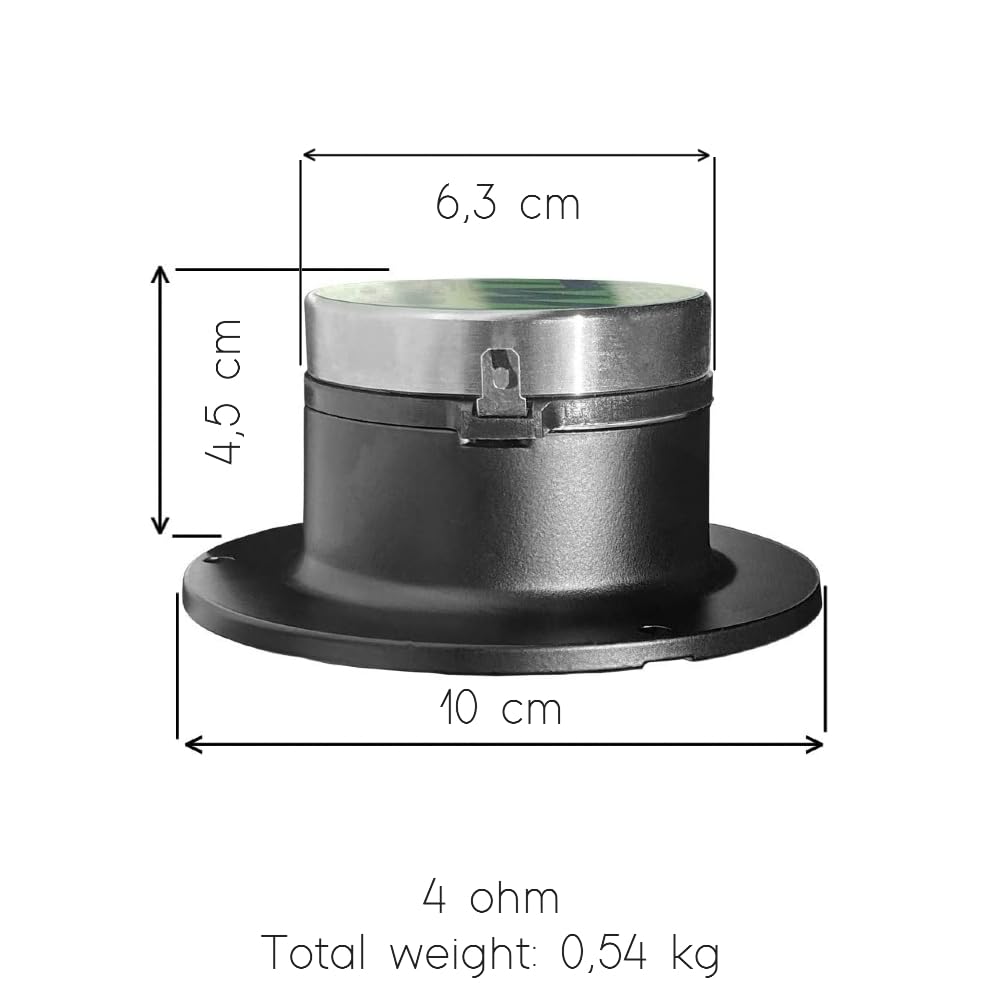 KIT SET PER IPNOSIS IPT4001 2 tweeter da 120 watt rms e 240 watt max, da 4" 10 cm 100 mm di diametro, impedenza 4 ohm, 107 db spl, con magnete al neodimio, a coppia