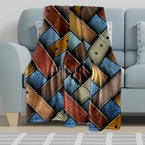 Couverture de lit polaire et plaid de canapé design diagonal
