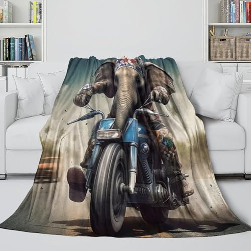 Couverture éléphant 3D en microfibre premium 180x200cm douce - 5