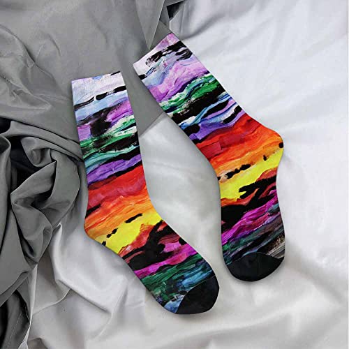 Image of Pehede Socks Mens Fun Dress Socks for Women Funny Novelty Crazy Design Socks