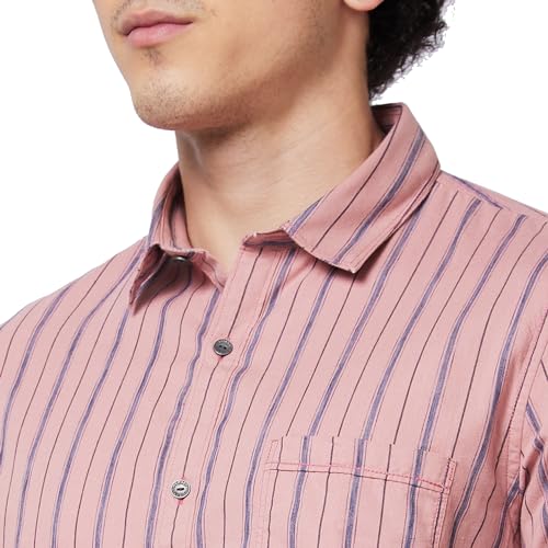 Image of Spykar Men's Regular Fit N /A Full Sleeve Striped Casual Shirts