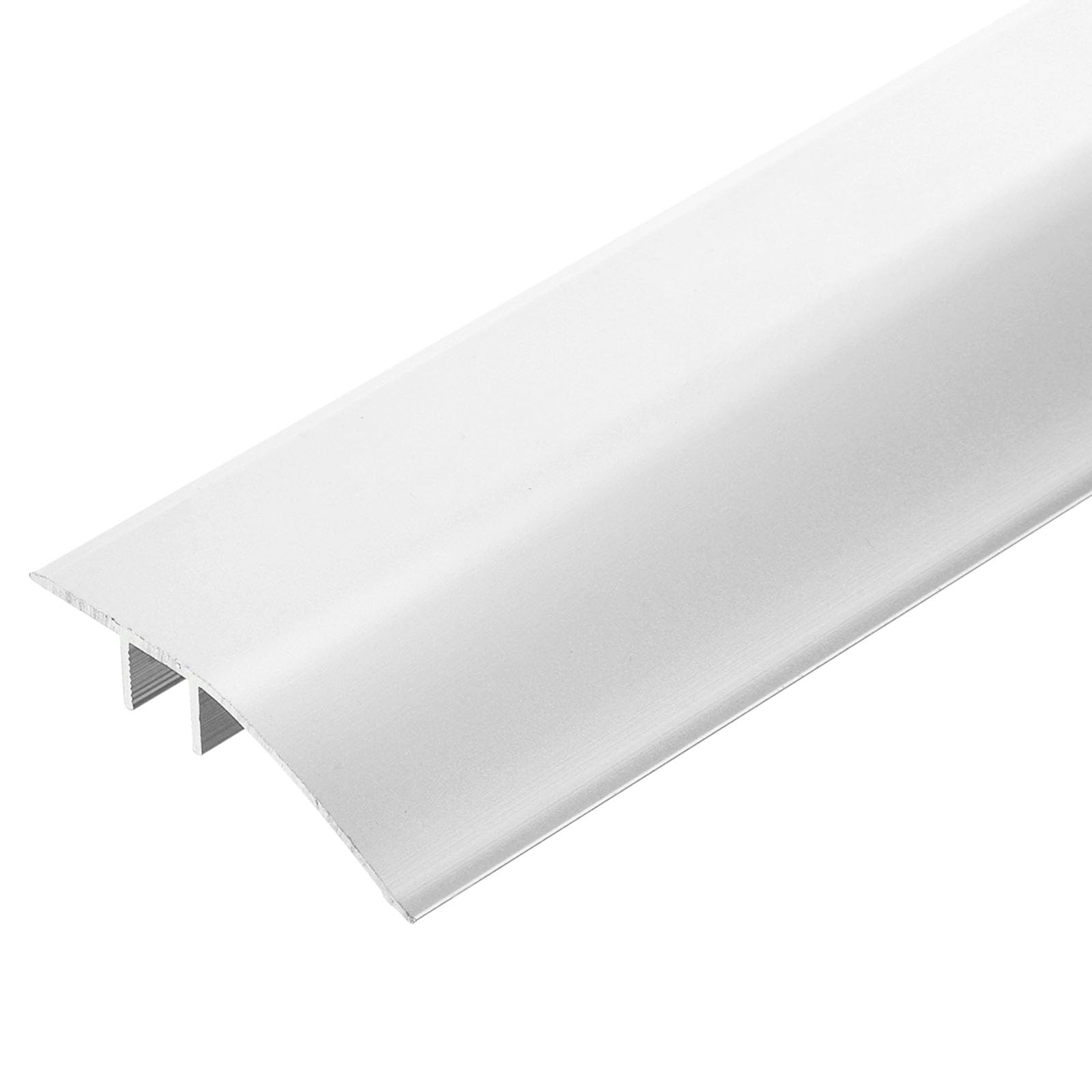uxcell Aluminum Floor Transition Strip, 35.4inch Door/Tile/Carpet to Tile Transition Strip, Doorway Edge Trim for Wood Vinyl Laminate Floors, Fit Height 0.2 to 0.7 Inch(Silver)