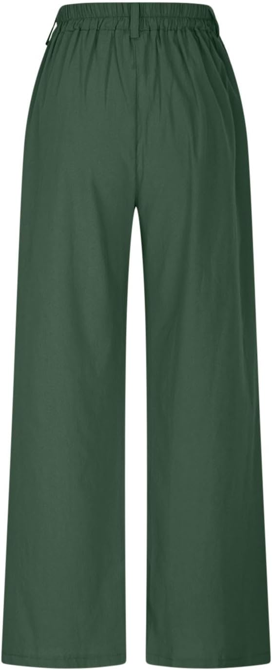 Wide Leg Dress Pants for Women High Waist Pleated Flowy Wide Leg Trousers Lightweight Office Everyday Dress Pants