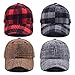 Winter Baseball Cap Women Men Classic Vintage Fashion Flannel Plaid Hats Unisex Adjustable Size Cotton Casual Dad Hat Black Trucker Hat