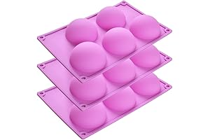Newk Silicone Dome Mold, 5 Holes Semi Sphere Chocolate Bomb Maker