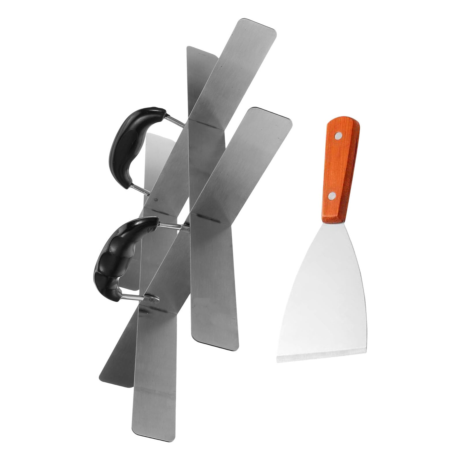 NUOBESTY Séparateur à Gâteau en Acier Inoxydable 2 Pièces avec Pelle à Tiramisu Découpe 9 Parts Uniformes Outil Pâtisserie Polyvalent pour Tartes Cheesecakes et Riz à Dessert Usage