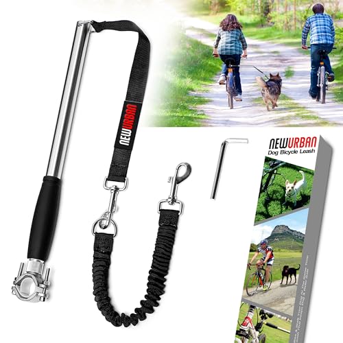 NEWURBAN - Hundeleine - Einfache Installation Entfernung - Freihändiges Hundefahrrad - Trainingsleine - für Training - Joggen - Radfahren und Outdoor - Sicher mit Haustieren