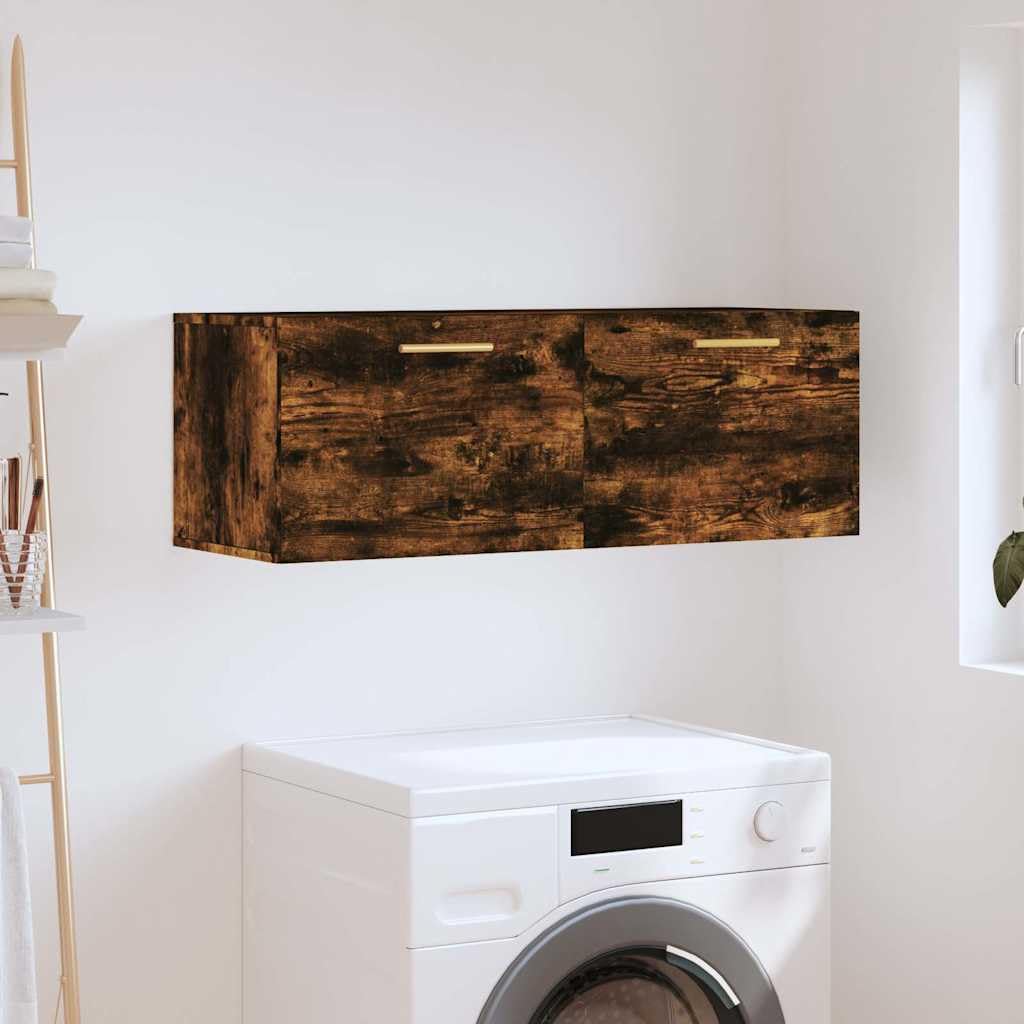 vidaXL Szafka wisząca, przydymiony dąb, 100x36,5x35 cm, szafka wisząca, szafka wiszaca, szafka na sciane, wisząca szafka, szafka na ścianę