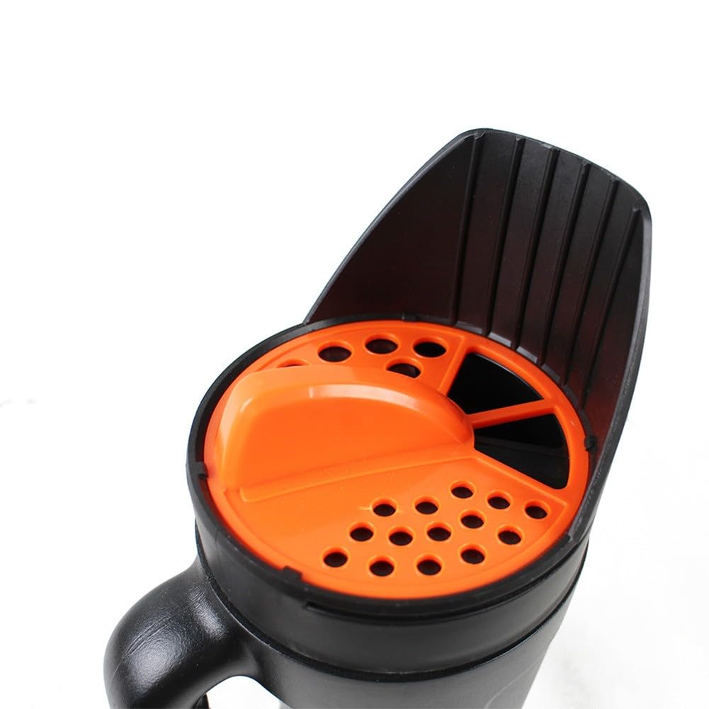 EasyByMall Épandeur de pelouse portable avec débit réglable pour semences de gazon, engrais, glace fondue et produits chimiques de piscine, pot de semis de jardin léger