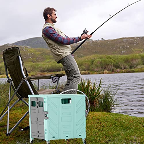 Zusammenklappbarer Wagen mit Rädern – Einkaufstrolley faltbar | Multifunktionaler Bollerwagen Werkzeugträger mit… – Bild 4