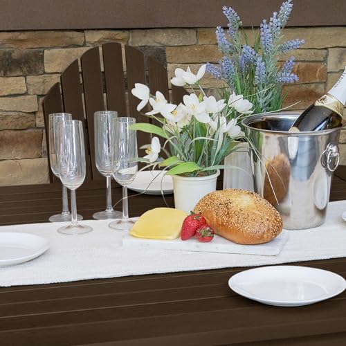 Image of Highwood 5 Piece Hamilton Square Counter Height Dining Set, Weathered Acorn