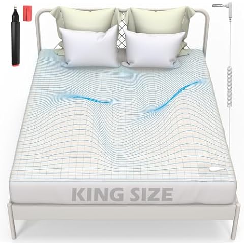FZF Grounding Sheets King Size Deep Pocket Organic Cotton 95%+Pure Silver 5% Earthing Bed Sheets Fitted Bed Sheet with Grounding Cord for Better Sleep (King White - 76"x 80"x 15" Deep Pocket) Cover