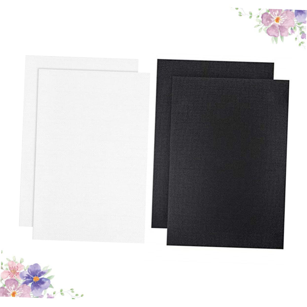 KONTONTY DIY Cross-Stitch Cloth 11ct Embroidery Fabric 4pcs Cloth 30x45cm for Needlework Projects