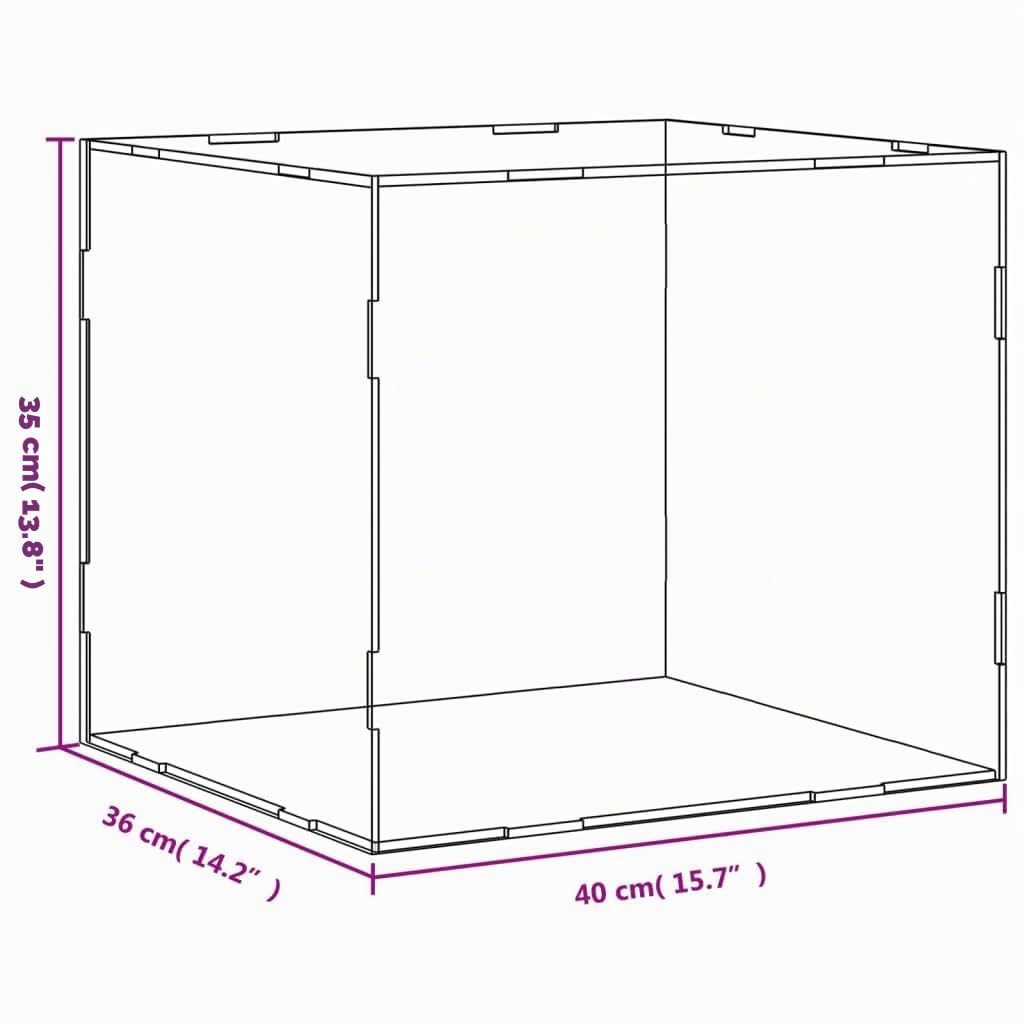 vidaXL Displaybox Transparent 40x36x35 cm Acryl