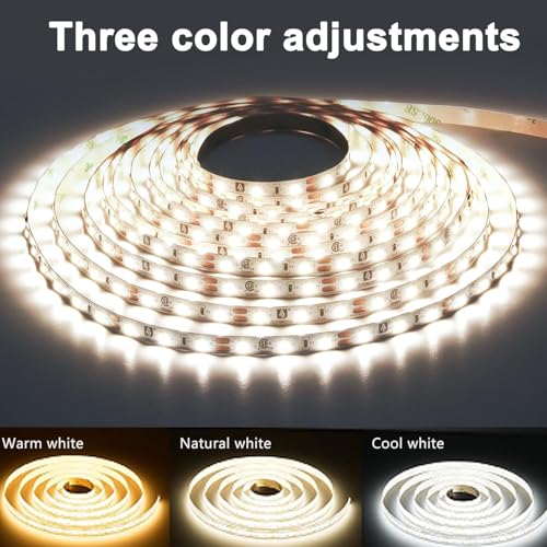 FUPT LED Strip 2M USB,Warmweiß bis Kaltweiß LED Streifen, Flexibel DIY LED Band, LED Leiste, 300 LEDs SMD 2835, LED Lichtband für Innen Küche Zimmer Deko