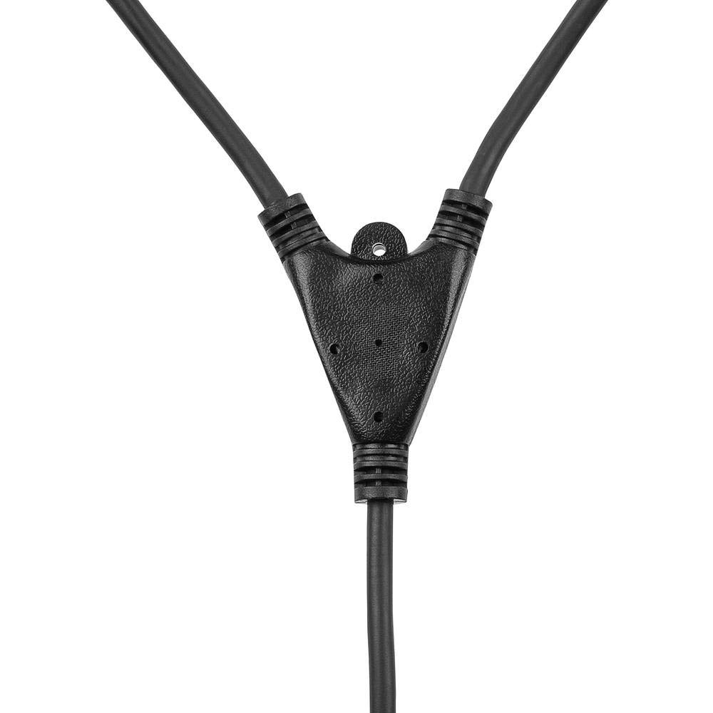 Goobay LED Baustrahler Zwei Flutlichstrahler auf Teleskopstativ, Zink, 20 W, Schwarz/Gelb, 2x 20W