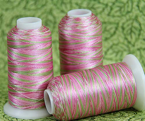 Image of ThreadArt Polyester Machine Embroidery Thread, 1000M 40wt, Rainbow | 40wt trilobal polyester embroidery thread with bright sheen. Works with home and commercial embroidery and sewing machines.