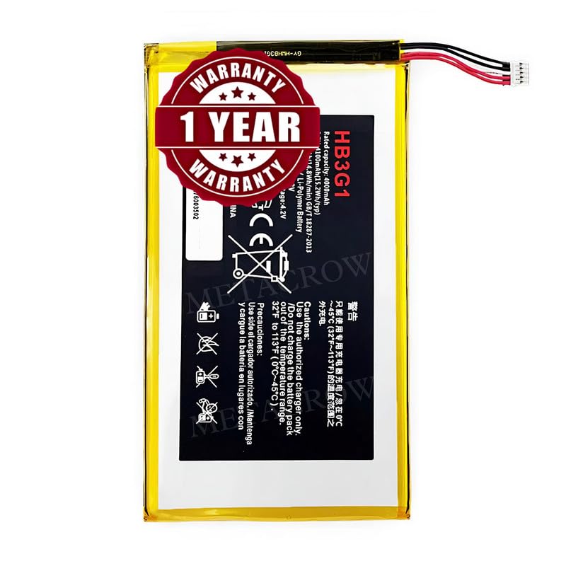 Image of Original HB3G1 Battery Compatible with Huawei MediaPad 7 Lite (S7-303, S7-303u, S7-931, S7-931U, S7-931W) - (4100mAh) - 1 Year Warranty BC45