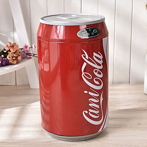 YXYOL Poubelle,canette de Coke Ronde en Acier Inoxydable,Poubelle électronique Intelligente à Induction Automatique dans Le Salon à la Mode,21,5 * 40 cm