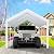 COBIZI Carport Canopy 12x20 Heavy Duty Portable Garage 2.0, Car Canopy Car Tent Upgrade Waterproof & UV Protected with Built-in Sandbags for Car, Boat, Truck, White2