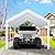 COBIZI Carport Canopy 12x20 Heavy Duty Car Tent Garage, Galvanized Frame Car Canopy Outdoor Shelter Waterproof & UV Protected with Built-in Sandbags for Car Boat Truck, White