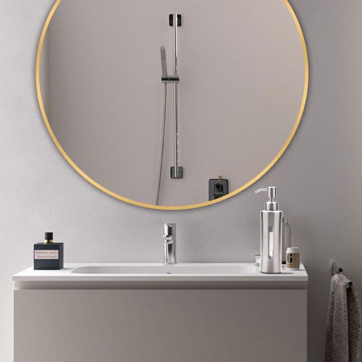 Distributore 304 Sapone Rotondo Liquido in Acciaio di Inox