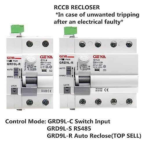 RCD ELCB disjoncteur différentiel 2P 40A 300mA avec module réenclencheur GRD9L automatique - 5