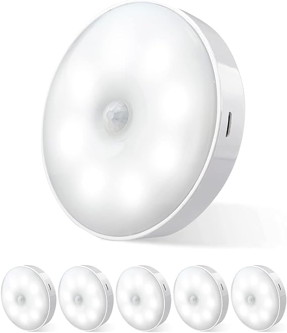 KALAHOL Motion Sensor Lights Indoor, 6 Pack Cupboard Lights, Stair