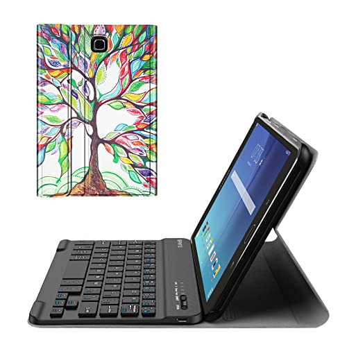 Fintie Keyboard Case for Samsung Galaxy Tab E 8.0, Slim Lightweight Stand Cover with Magnetically Detachable Bluetooth Keyboard for Galaxy Tab E 32GB SM-T378/Tab E 8.0 SM-T375/SM-T377, Love Tree