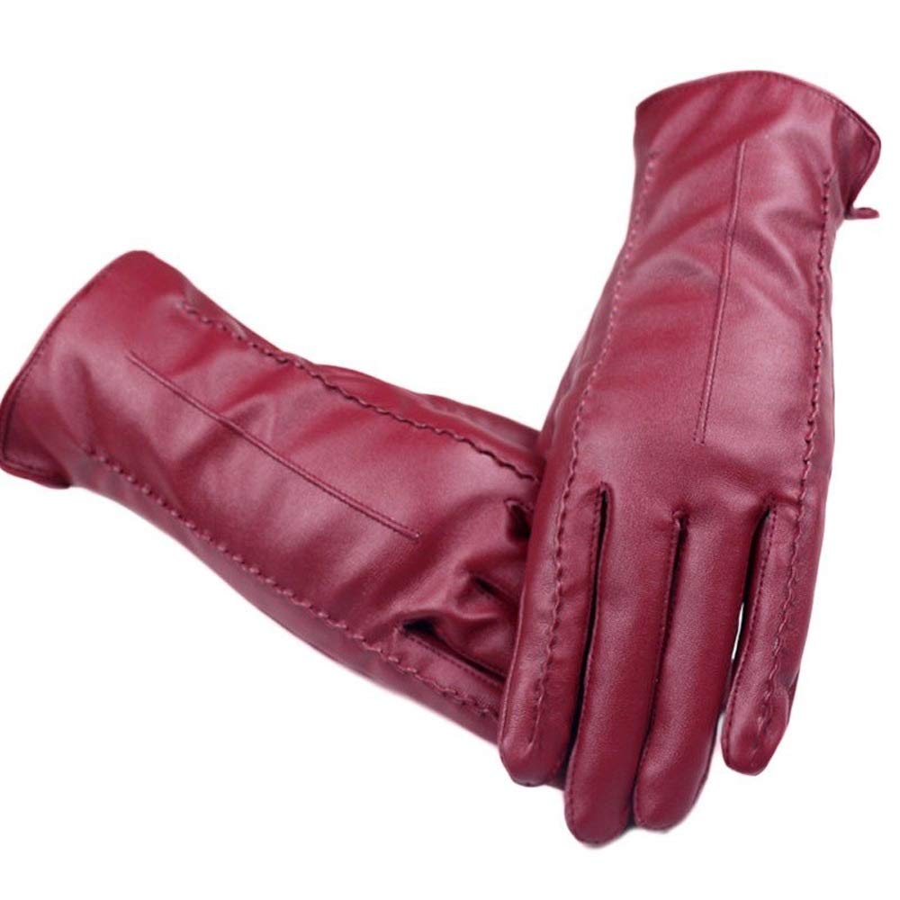 High Quality Women Lambskin Leather Gloves Autumn Winter Windproof - Main Image