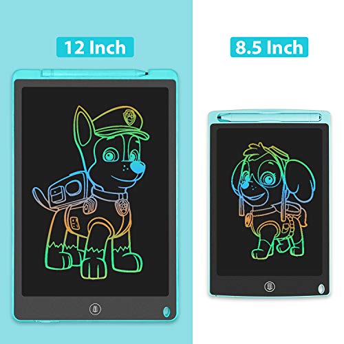 Image of HOMESTEC Writing Board, 12 Inches, Colourful Display, LCD Electronic Painting Board for Children, Display Children's Laptop for Notes /Drawing, Optimal Paper Replacement, Children's Toy from 3 Years