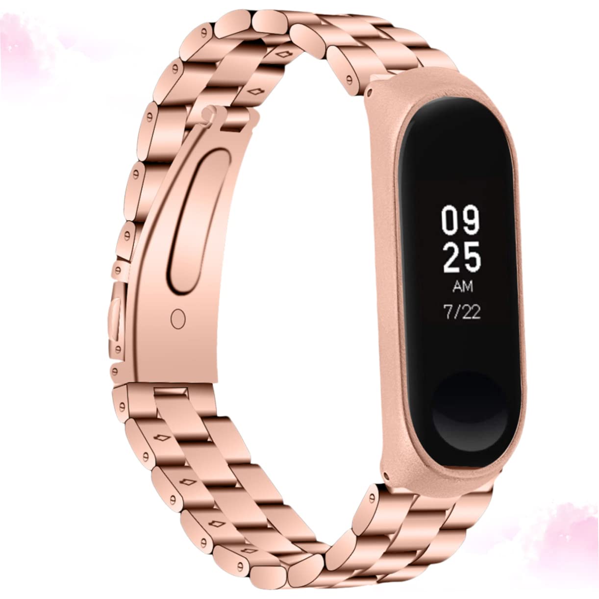 Uonlytech 3pièces Bracelet Montre Rose Pour Band Avec Cadre Remplacement Élégant Et Pratique Pour Montre Connectée