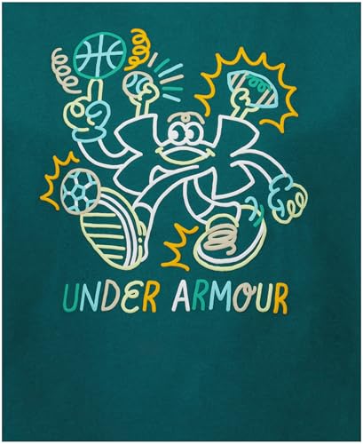 Image of Under Armour Boys Short Sleeve Core Graphic T-Shirt, Lightweight & Breathable, Relaxed Fit