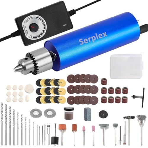 Image of Serplex Mini Electric Drill for Resin Craft, Stepless Adjustable Electric Drill Kit with Controller, Mini Electric Drill for Carving, Drilling, Sanding, Polishing, Jewelry Making