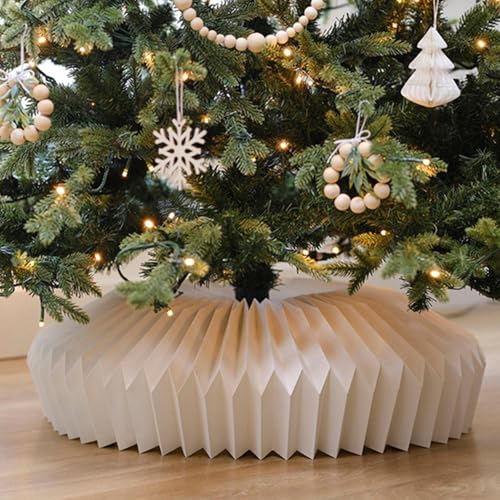 Cache de base pour sapin de Noël rigide et collier pliable de haute finition - 8