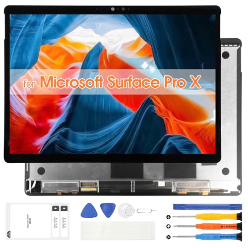 Atwist Pantalla LCD para Microsoft Surface PRO X - para Surface PRO X LCD Display Digitizer Touch Screen para Surface PRO X 1876 M1042400 LCD Cristal Touch Panel Asamblea Kits (negro)
